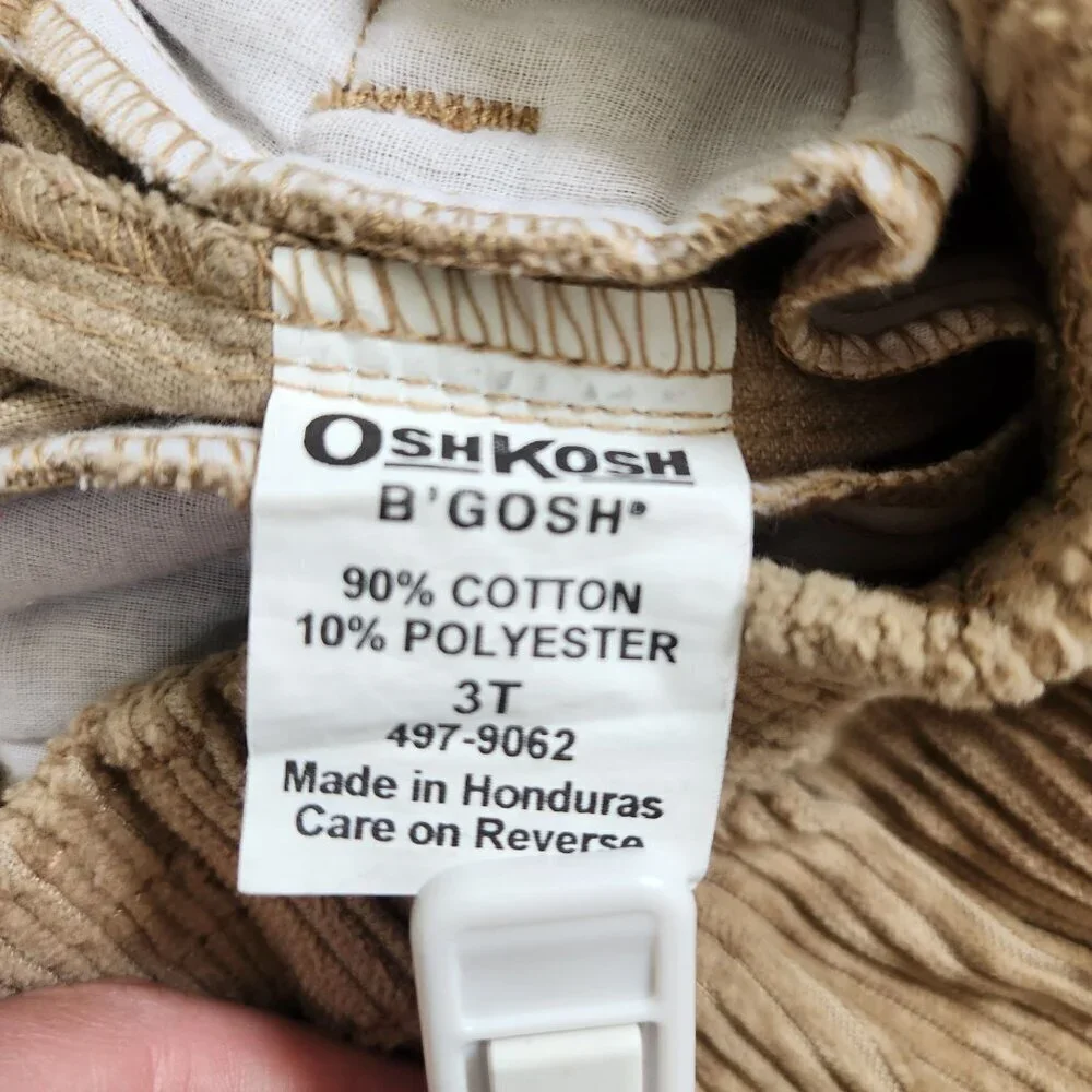 Vintage OshKosh Tan Corduroy Pants Size 3T